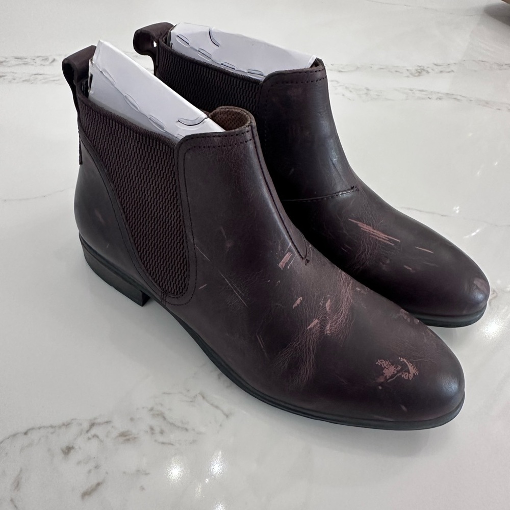 Women Brown Leather Ankle Boots